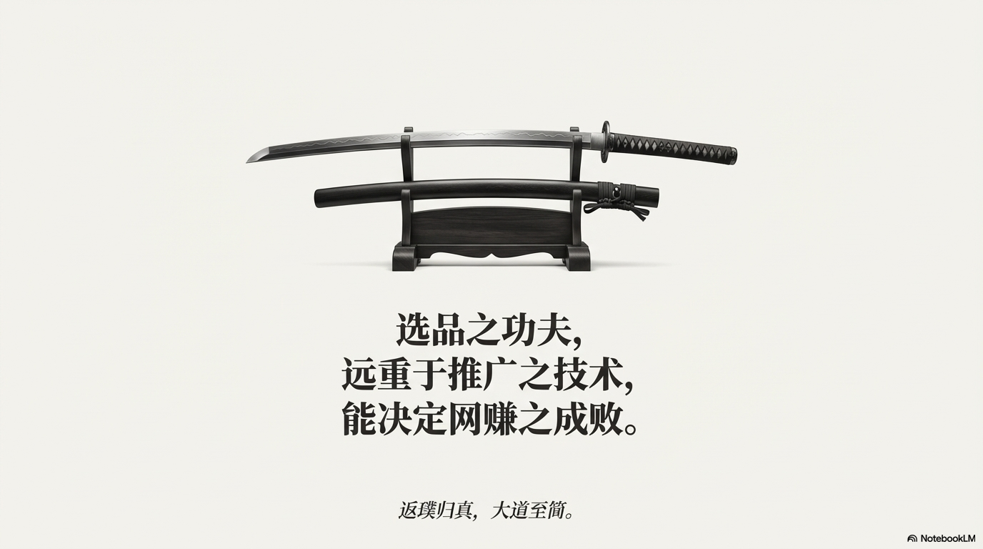 总结选品的重要性远超推广技术，强调选品的功力决定了网赚的成败。